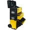 Fleming Supply Portable Tool Box, Steel, Polymer, Black/Yellow, 20-1/2 in W x 12 in D x 28 in H 943096ZRV - alternate 3